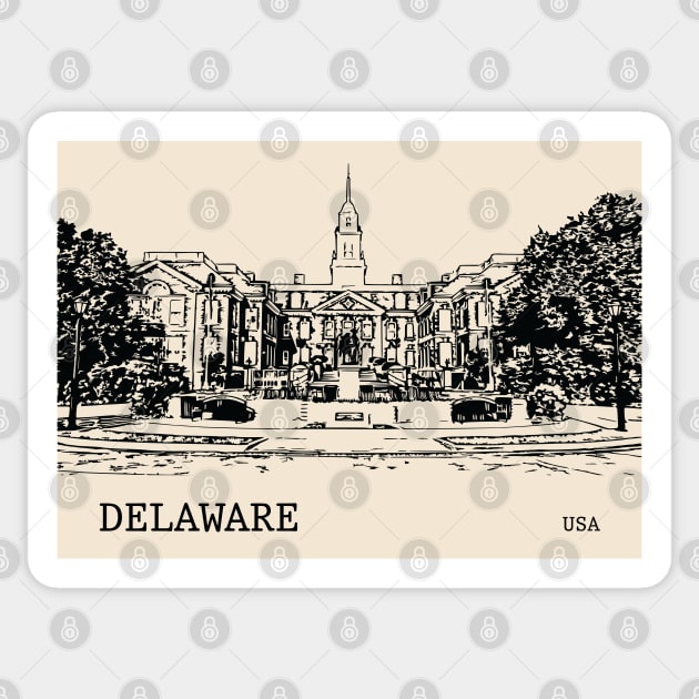Delaware State USA Sticker by Lakeric